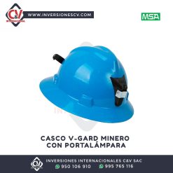 Casco Msa V-gard Minero Con PortalÁmpara