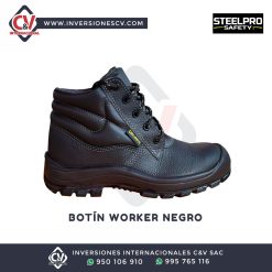 BotÍn De Seguridad Worker Negro