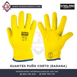 Guantes PuÑo Corto Steelpro (badana)