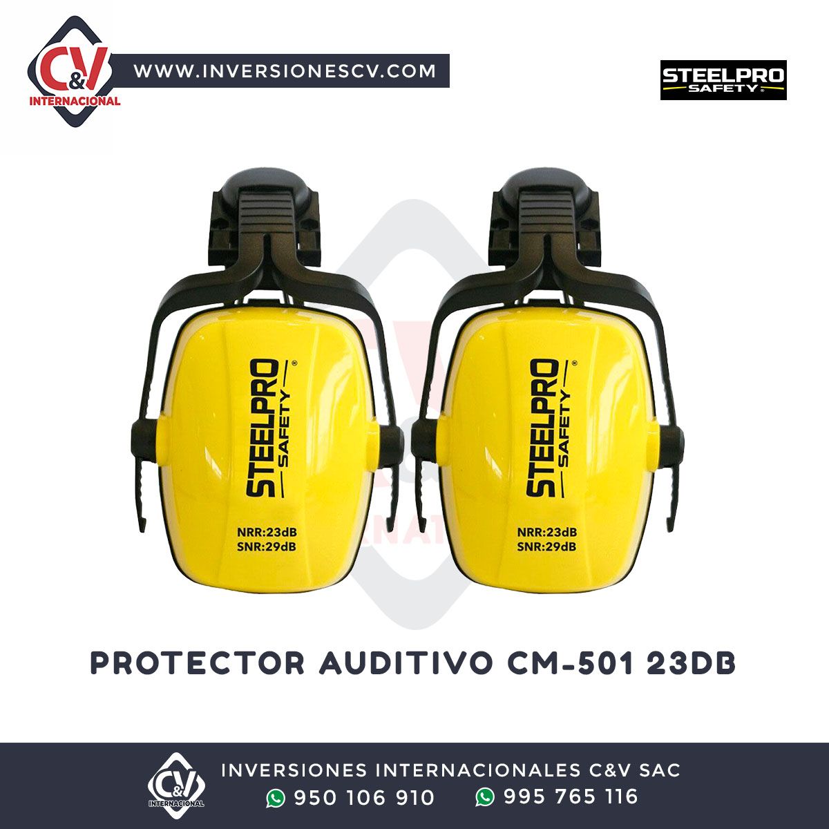PROTECTOR AUDITIVO CM-501 23dB PARA CASCO - Inversiones Internacionales C y  V