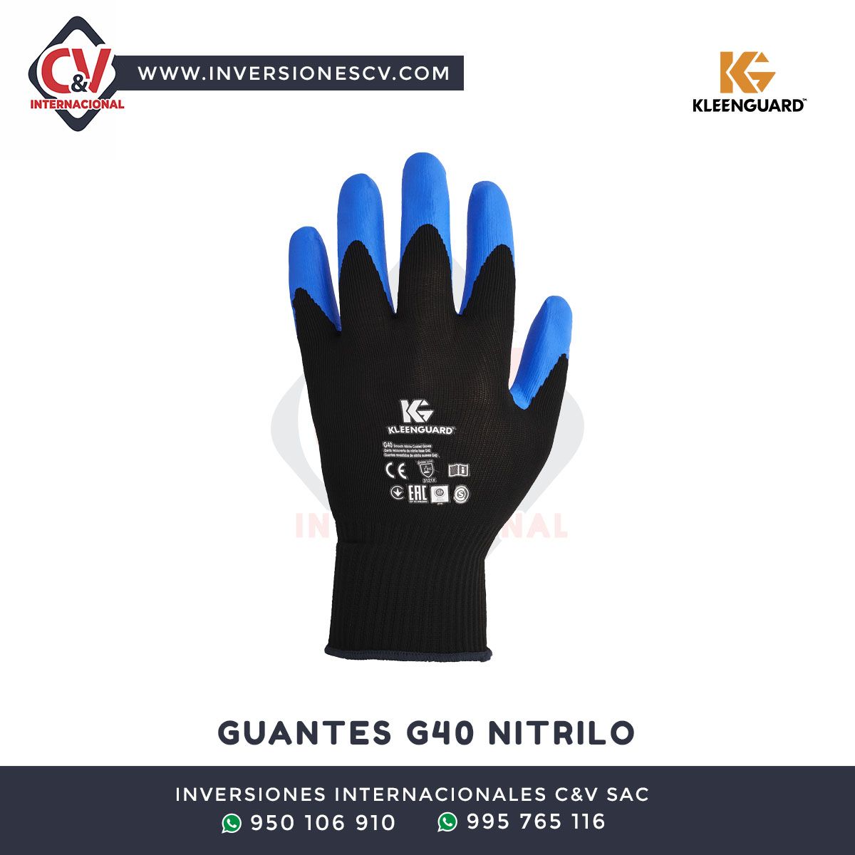 GUANTES DE NITRILO G40 - Inversiones Internacionales C y