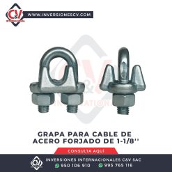 Grapa Para Cable De Acero Forjado De 1-1/8''