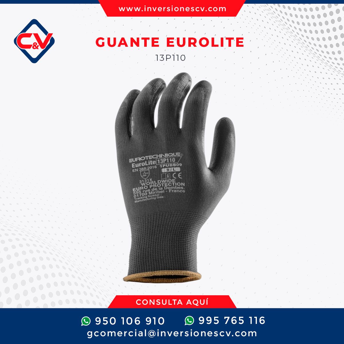 GUANTE EUROLITE 13P110