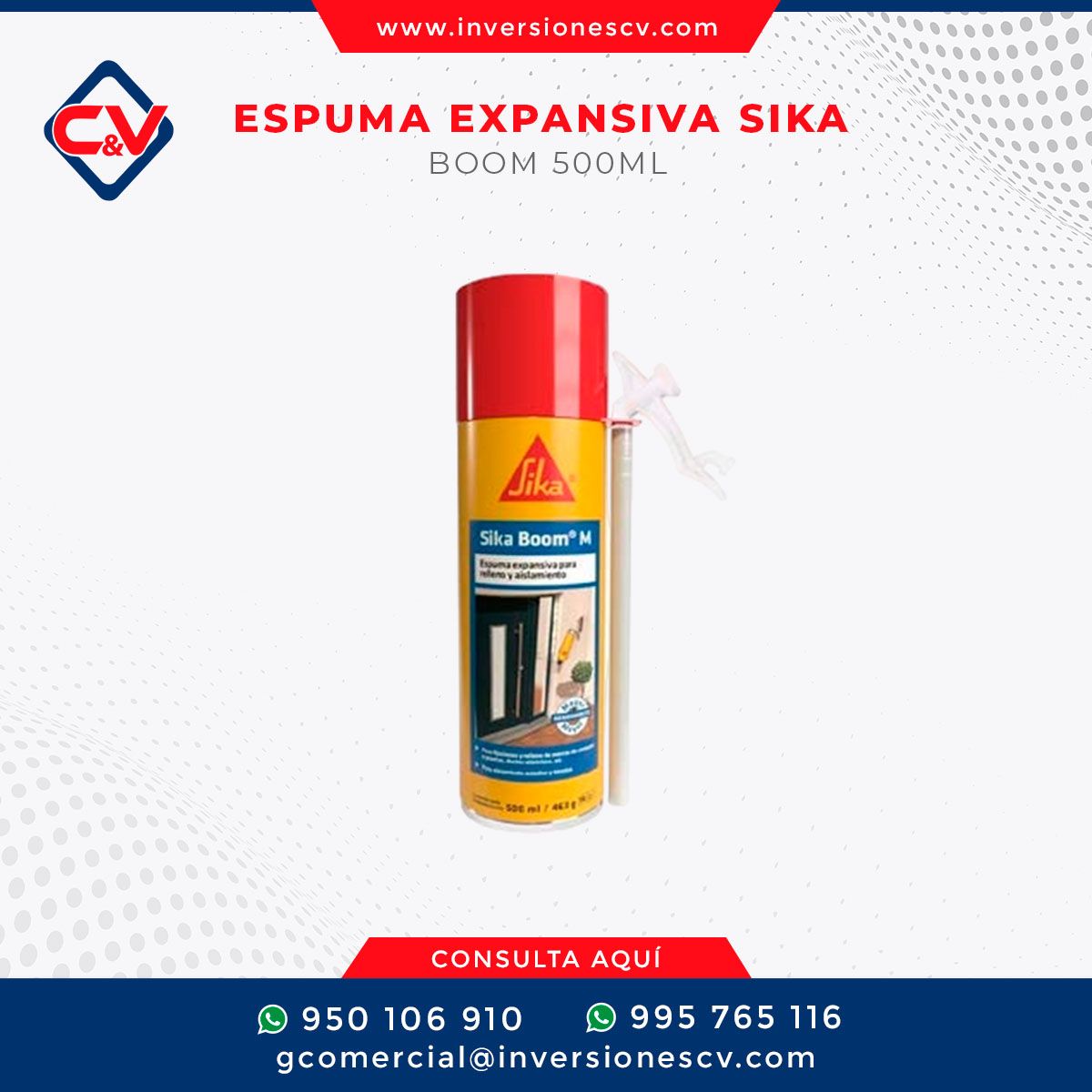 ESPUMA EXPANSIVA SIKA BOOM 500ML