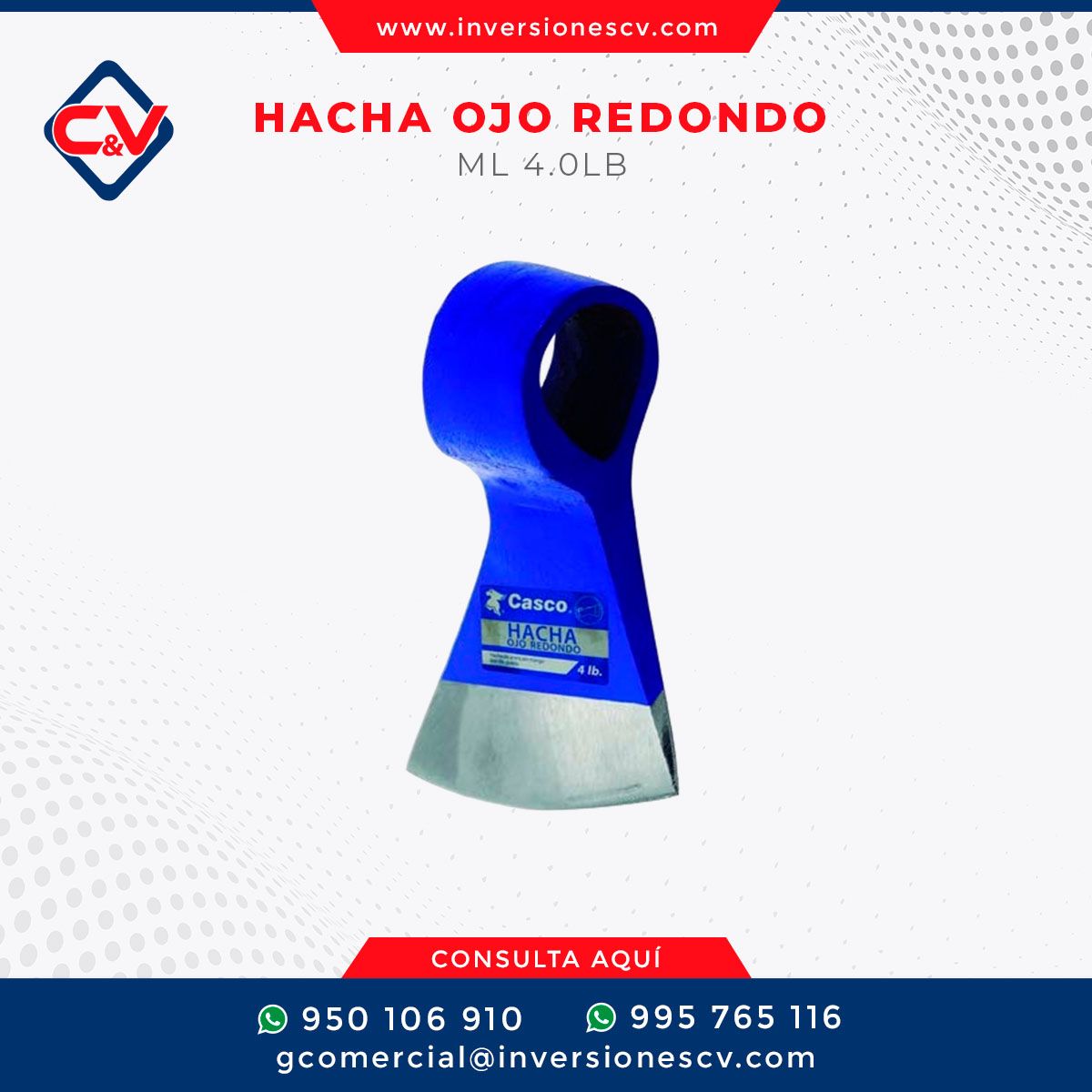 HACHA OJO REDONDO ML 4.0LB