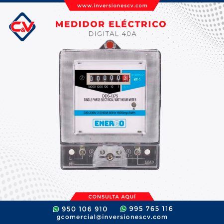 MEDIDOR ELÉCTRICO DIGITAL 40A