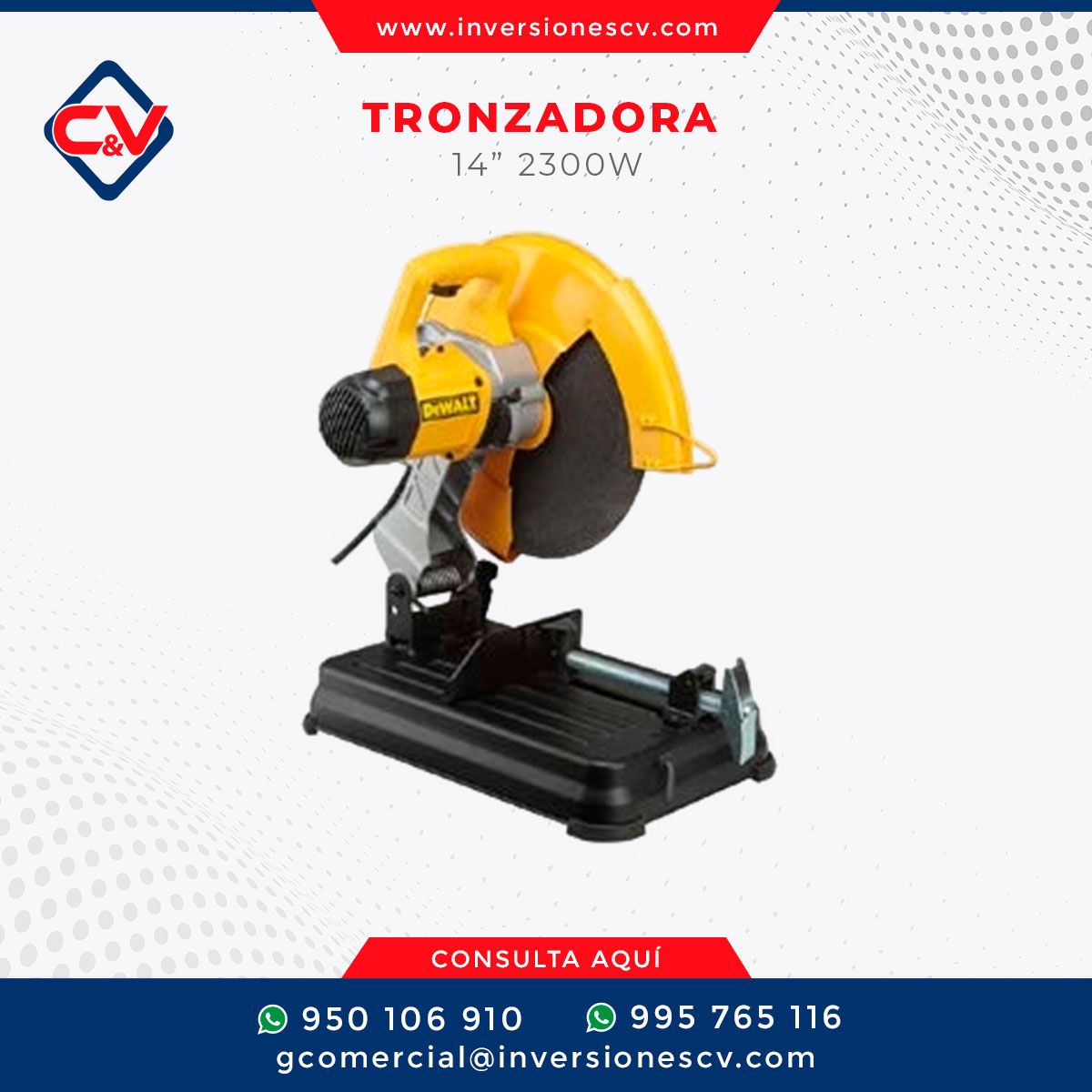 TRONZADORA 14” 2300W DEWALT