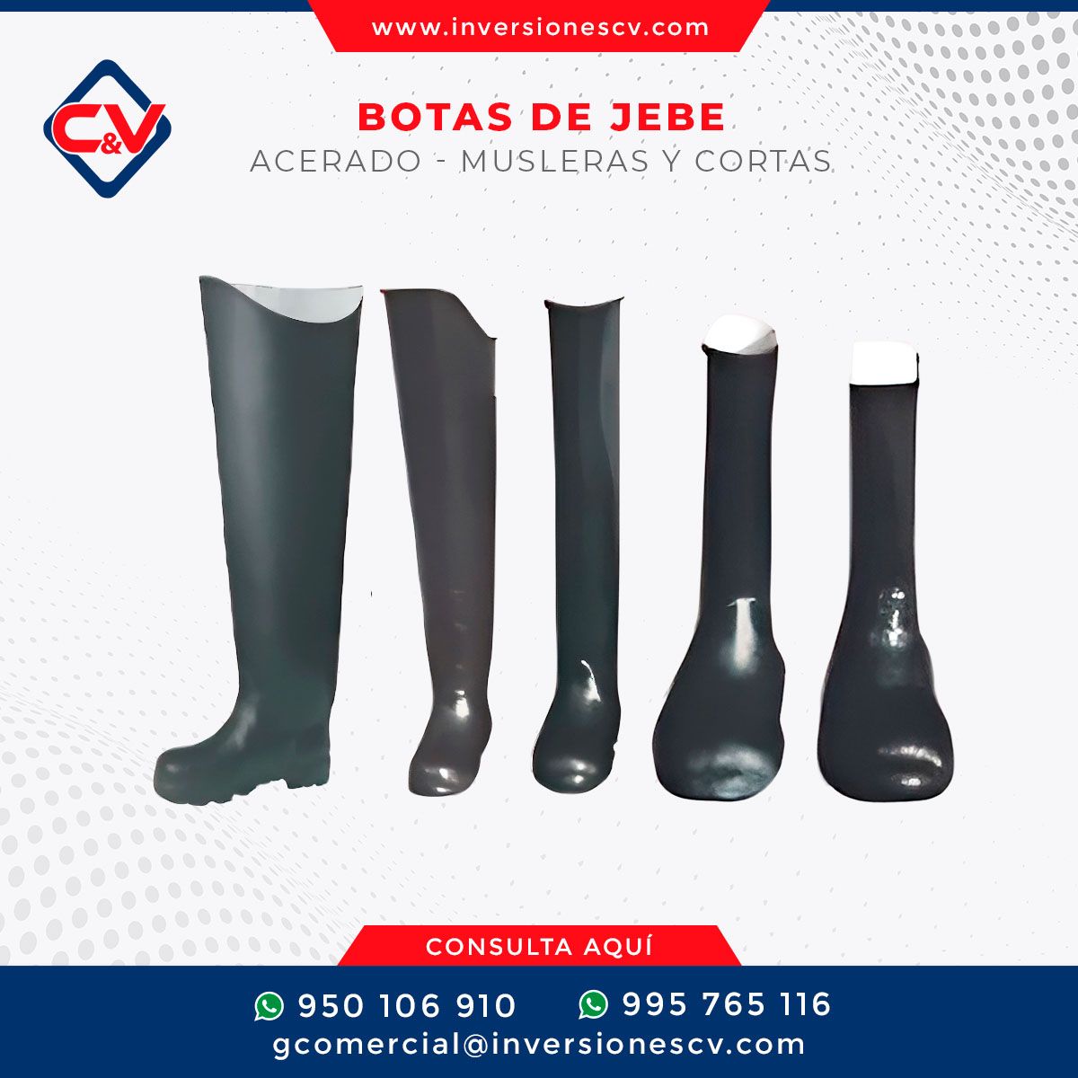 BOTAS DE JEBE ACERADO