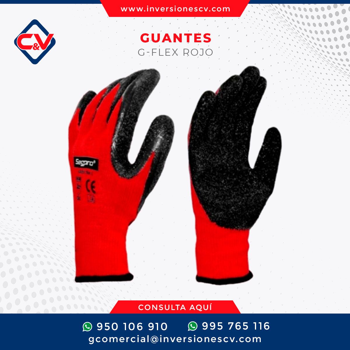 GUANTES G-FLEX ROJO
