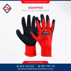 Guante Multiflex LÁtex Rojo