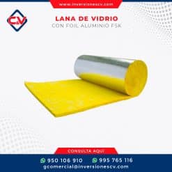 Lana De Vidrio Con Foil Aluminio Fsk