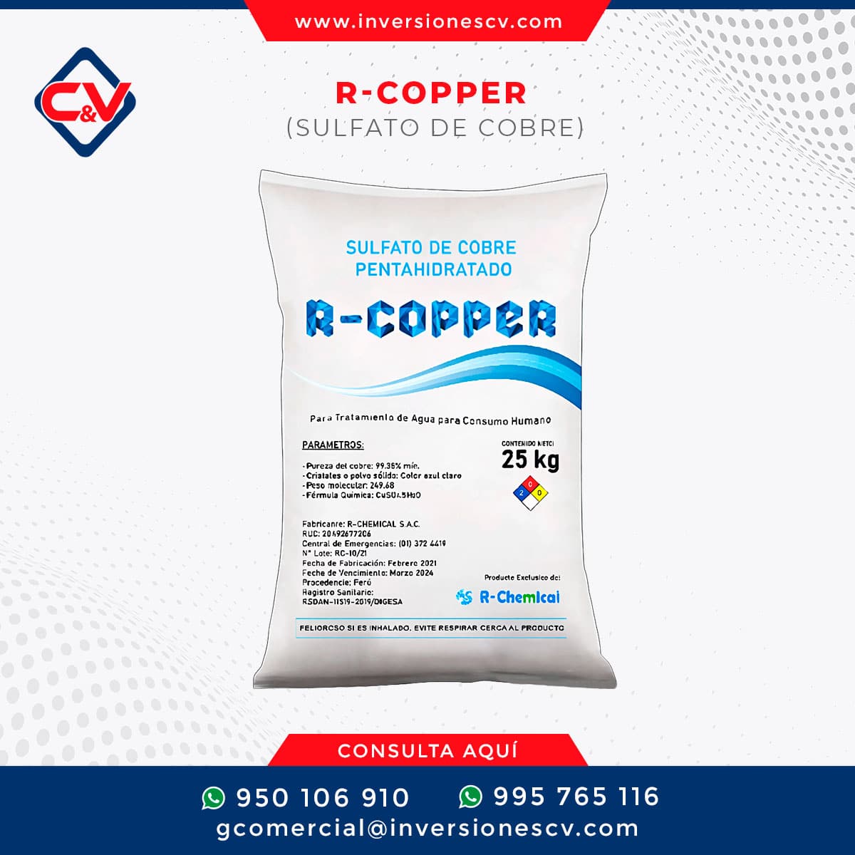 R-copper (sulfato De Cobre)