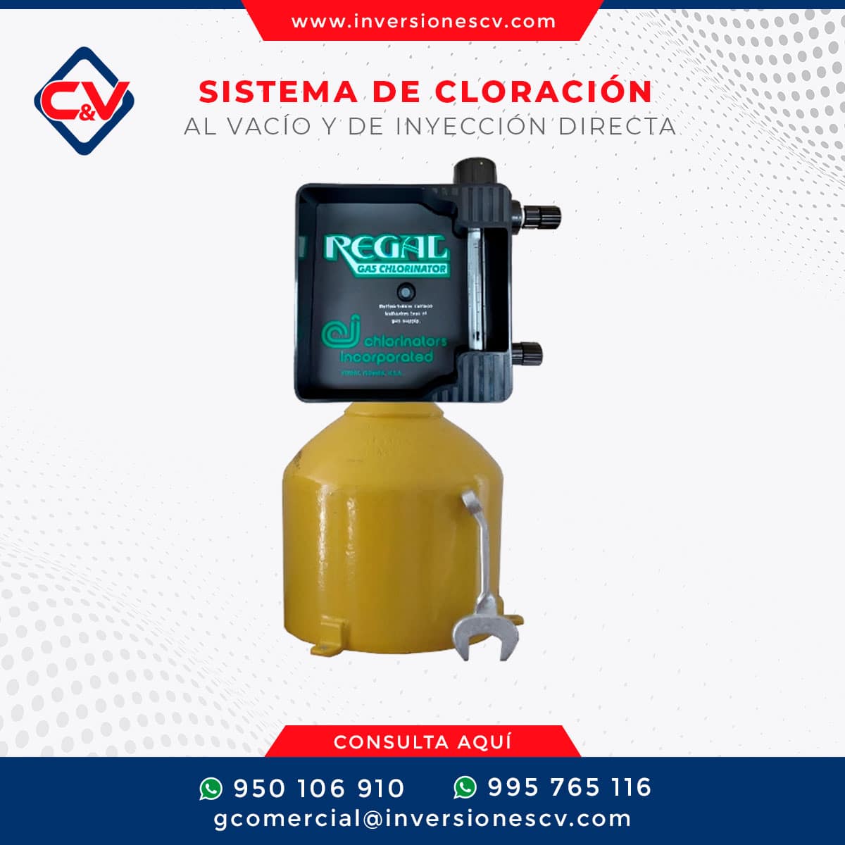 Sistema de cloración al vacío y de inyección directa Regal